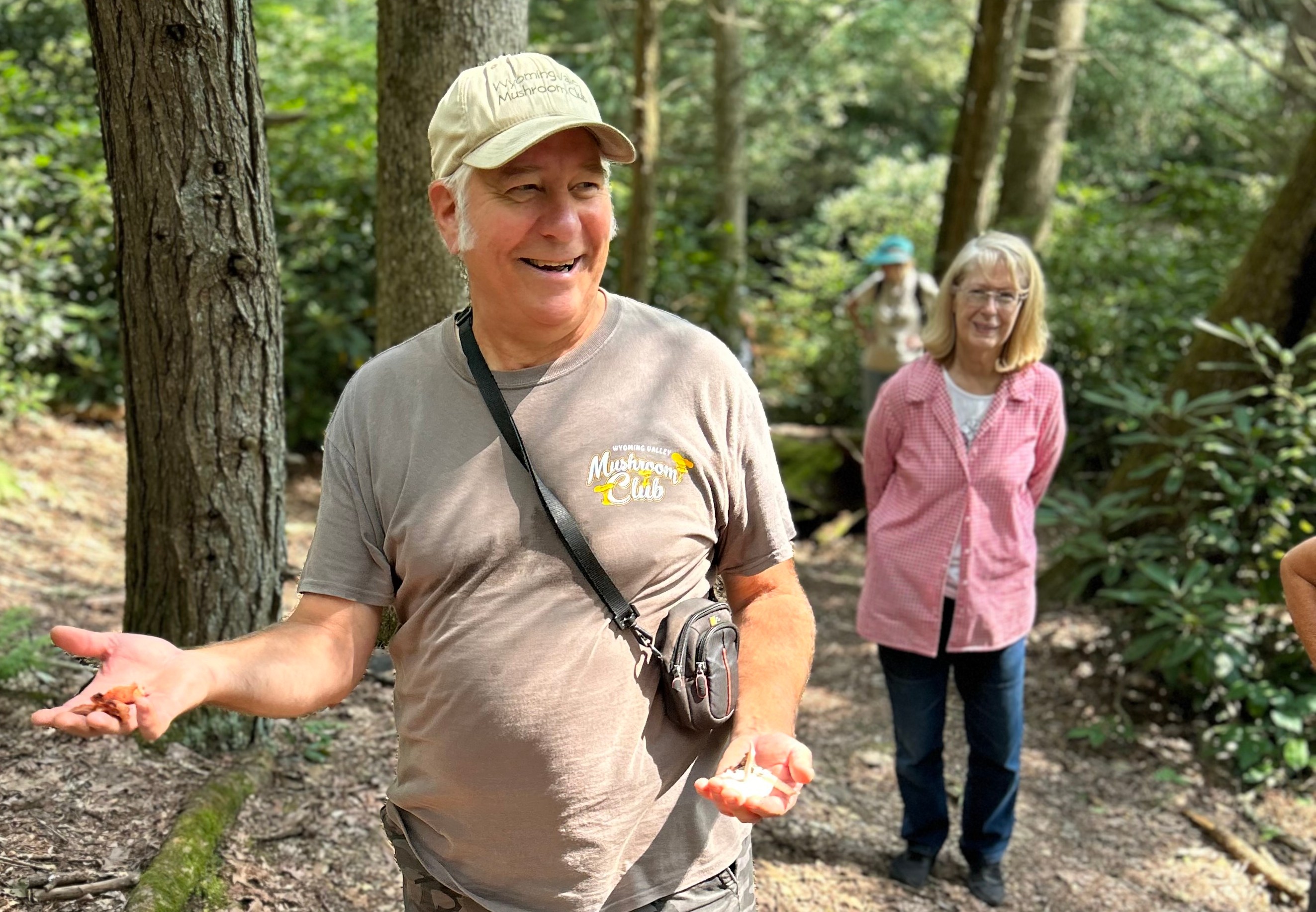 Dave Wasilewski, president of the Wyoming Valley Mushroom Club, takes the group on a foraging trip to Beltzville State Park.